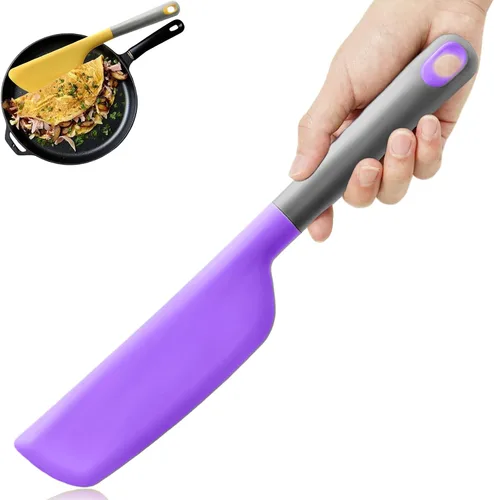 Vista 11 de Espátula de tortilla de silicona Turner, volteador de tortilla Amarillo
