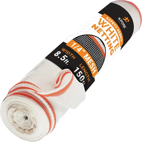 Vista 33 de Xpose Safety Red de seguridad para construcción de Xpose Safety - Rollo de material temporal de 150 pies, malla de 1/4" para cerca de andamio