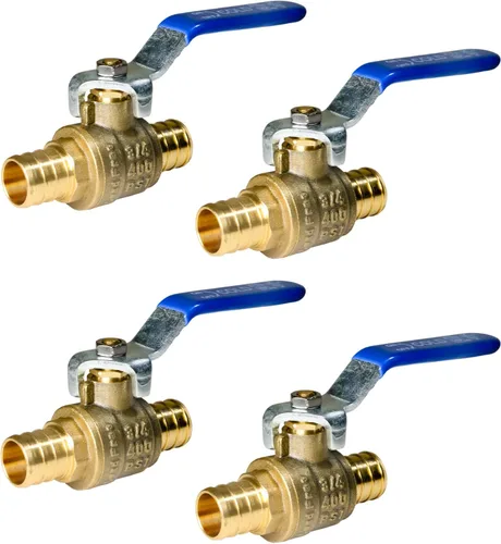 Vista 32 de XFITTING 2 piezas de válvula de bola Pex de 1 pulgada, 23-1-1 = 2X (2 paquetes)