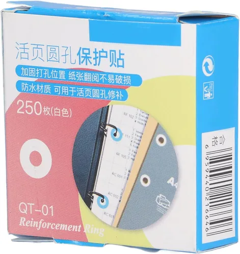 Vista 10 de 250 calcomanías de refuerzo perforadas impermeables de PVC de producción de bricolaje, calcomanías de reparación protectoras, calcomanías