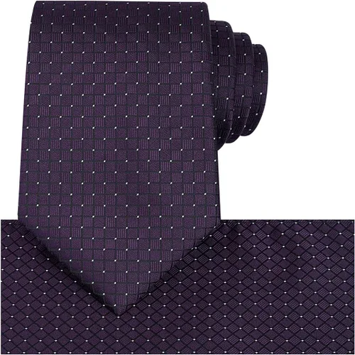 Vista 20 de KissTies Mens Checkered Tie Set Solid Color Festive Necktie + Pocket Square