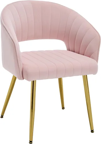 Vista 11 de KCC Silla de Escritorio Moderna de Terciopelo Sillón de Acento Tapizado Sillas Copetudas Sillas de Comedor, Sillas de Tocador Copetudas Silla