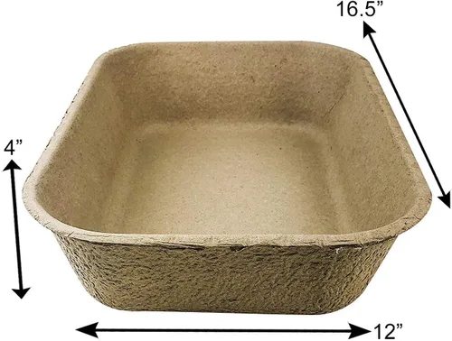 Vista 7 de Midlee Cajas de arena desechables para gatos, paquete de 5 bandejas portátiles de viaje para mascotas