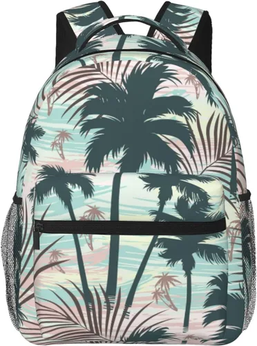 Vista 6 de Palmeras Mochila Casual de Gran Capacidad Ligero Ajustable Para Hombre Para Mujer, Palmeras 8