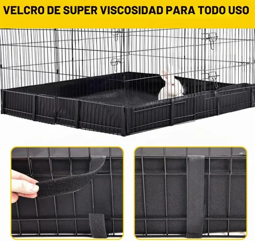 Vista 3 de Aivituvin - Corral para conejos, corral para mascotas, jaula para animales pequeños con forro impermeable - Corral extensible