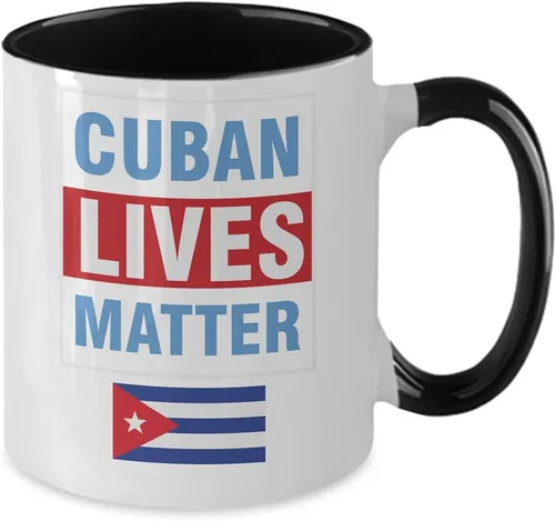 Vista 2 de Cafecito de Cuba taza de café - Las vidas Cubanas importan - Soy Cuba
