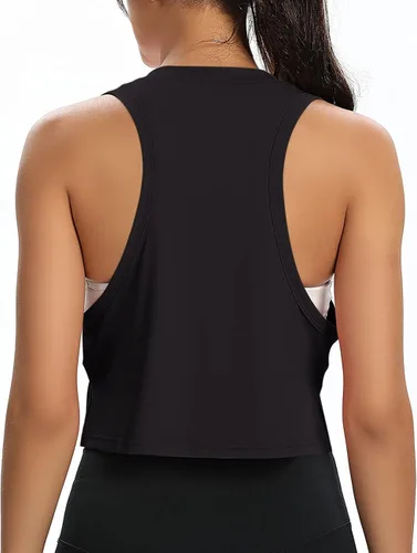 Vista 5 de MTIONUG Camisetas cortas de entrenamiento para mujer para gimnasio sueltas sin mangas deportivas musculares laterales abiertos para mujer camisetas