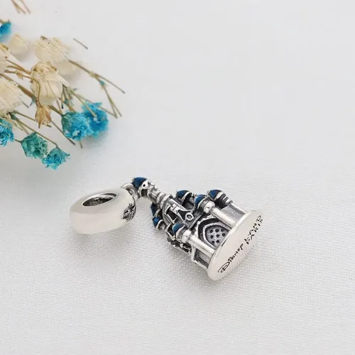 Vista 3 de 925 Sterling Silver Charms for Bracelets and Necklaces Castle Travel Beads Family Tree Charms Jewelry Gift for Women Girls