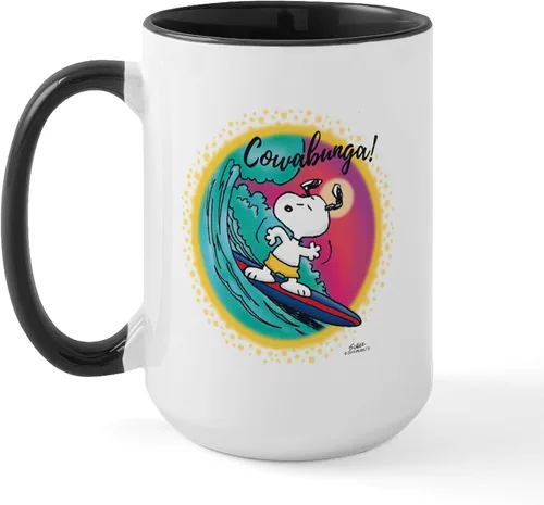 Vista 132 de CafePress SNOOPY Joe Cool - Taza de café de cerámica (15.0 fl oz)