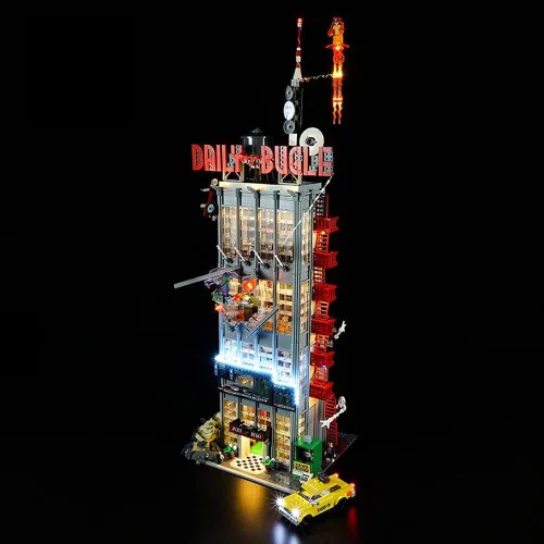 Vista 3 de RC con kit de luz LED de sonido compatible con Lego 76178, kit de iluminación de construcción para el modelo de bloques de construcción