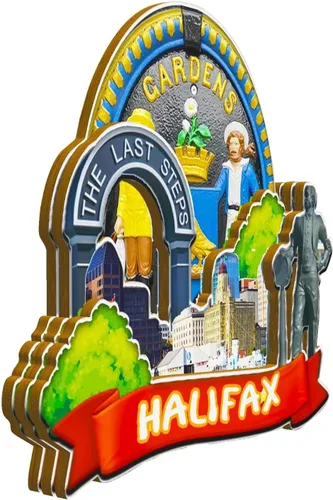 Vista 2 de Halifax - Imán de madera para nevera, diseño de Canadá, monumentos en 3D, recuerdos coleccionables, decoración hecha a mano, 1324