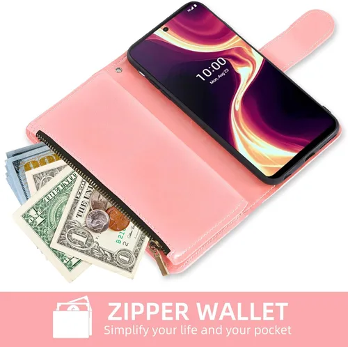 Vista 4 de Asuwish Funda para teléfono Boost Mobile Celero 5G Plus de 7 pulgadas 2023 con protector de pantalla de vidrio templado y soporte de tarjeta