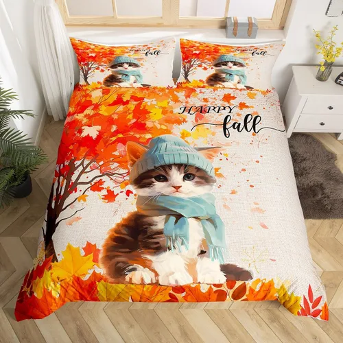 Vista 8 de Juego de funda de edredón con lazo de dibujos animados para niñas, tamaño individual, juegos de ropa de cama de princesa con lazo para niños, 2 Azul