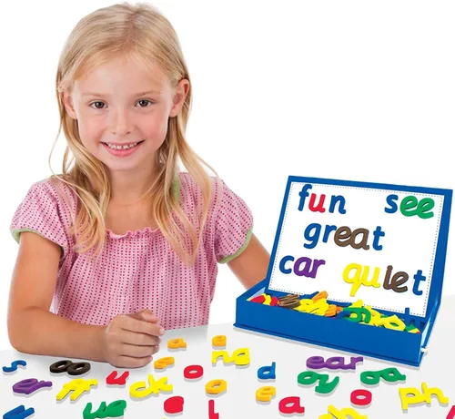 Vista 4 de Junior Learning Rainbow Phonics - Letras magnéticas, multicolor, modelo: JL194, blanco, 1.8 de alto x 10.2 de largo x 8 de ancho
