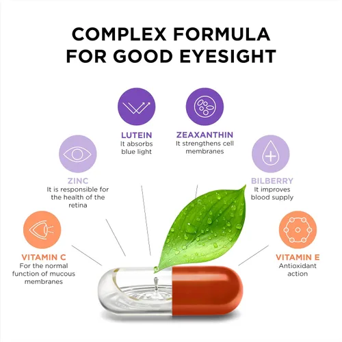 Vista 6 de Excelente visión con 1 cápsula/día. Composición concentrada. Acción multidireccional. Fórmula líquida para una absorción completa y un efecto más