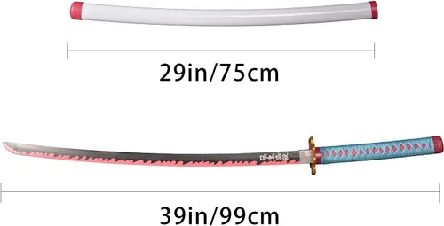Vista 33 de SV Anime Demon Slayer Sword Katana 41 Inch Decorative Collectible Gift Cosplay Sword，Various Styles Available