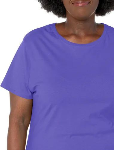 Vista 3 de JUST MY SIZE Women's Plus-Size Short Sleeve Crew Neck Tee
