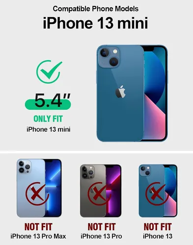 Vista 2 de Poetic Neon Series - Funda diseñada para iPhone 13 Mini, doble capa, resistente, resistente, ligera, delgada, a prueba de golpes, funda protectora