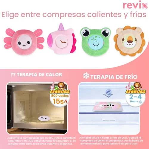 Vista 6 de REVIX Paquetes de hielo para niños - Bolsas de gel frías reutilizables para niños pequeños y bebés, cubiertas de tela suaves con 4 lindos diseños
