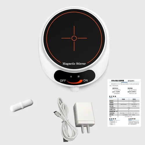 Vista 6 de 4.3in Laboratory Magnetic Stirrer, 1L Mini Mixing Table, Adjustable Speed, Speed 4000 RPM, USB Power Supply, for Lab and Homebrew