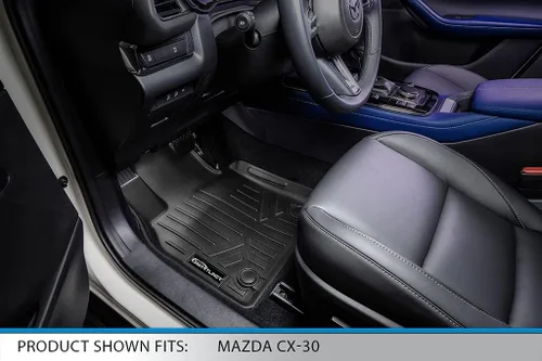 Vista 2 de SMARTLINER Juego de alfombrillas de primera fila para todo tipo de clima, compatibles con Mazda CX30 2020-2025