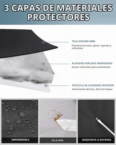 Vista 5 de BougeRV Funda protectora aislada de 53 cuartos de galón, funda para refrigerador portátil de 12 voltios, funda para congelador de automóvil
