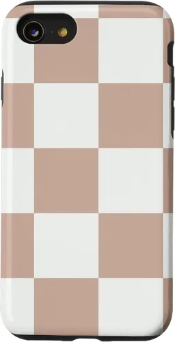 Vista 18 de Brown and White Classic Checkered Big Checkerboard Case for iPhone 17