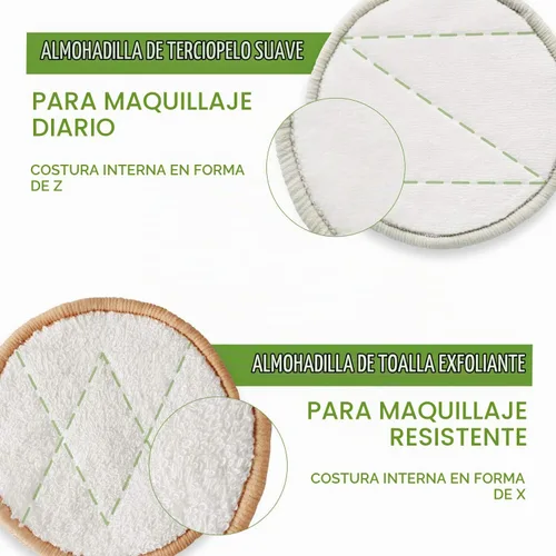 Vista 5 de Bambaw Redondas de algodón reutilizables para cara, 16 rondas con 1 bolsa para lavandería y almacenamiento, almohadillas de algodón reutilizables 16