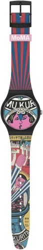 Vista 2 de Swatch La ciudad y el diseño las maravillas de la vida Rojo