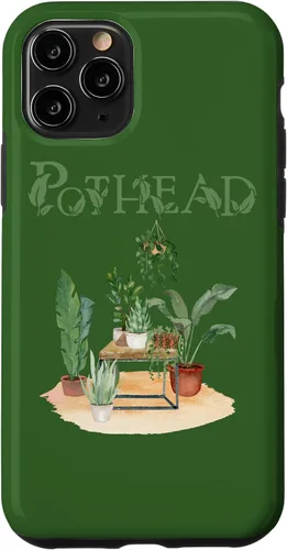 Vista 10 de Carcasa divertida para iPhone 15 Plant Lover Pot Head Green Thumb