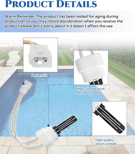 Vista 4 de 77707-0054 Kit de encendido para calentador de piscina con junta compatible con Pentair Sta-Rite Max-E-Therm MasterTemp 200/250/300/400
