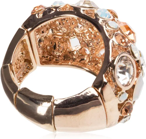 Vista 2 de GUESS "Basic" Anillo ajustable con cúpula de oro rosa, tamaño 7-9, Metal