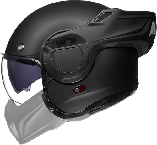 Vista 15 de ILM Casco modular de motocicleta vintage de cara completa para adultos y hombres, ATV UTV con protector de barbilla reversible de 180° DOT