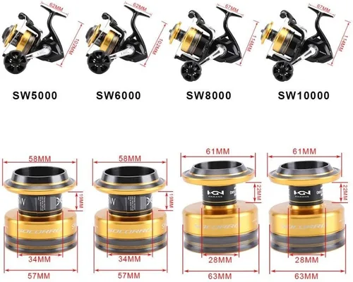 Vista 2 de Carrete de pesca Shimano Socorro SW para agua salada resistente