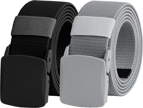 Vista 23 de UNGGJKB Men's Tactical Belt, Nylon Casual Elastic Belt, Work Belt That Can Be Cut And Adjusted