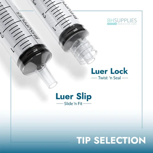 Vista 4 de BH Supplies Jeringas Luer Lock de 1.0 fl oz (sin aguja), estériles, envueltas individualmente, 50 jeringas