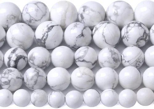 Vista 14 de 60 cuentas sueltas de piedra natural de turquesa africana de 0.236 pulgadas (6 mm) para hacer joyas, pulseras de bricolaje