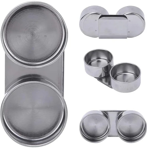 Vista 6 de HERCHR Paleta de tazón, tazones de doble gota, tazas de paleta de boca grande con tapas y clip, de acero inoxidable, doble gota, paleta, paleta