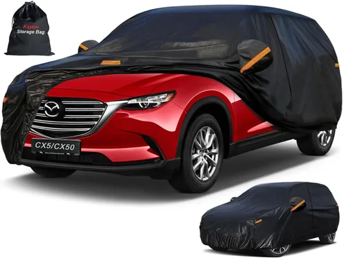 Vista 27 de Kayme Cubierta de auto SUV de 7 capas ajuste personalizado para BMW X1 (2009-2025), impermeable, para todo tipo de clima, para automóviles, cubierta