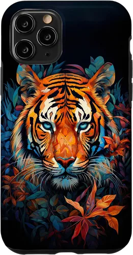 Vista 29 de Watercolor Tiger Face Design Wild Animal Big Cat Tiger Case for iPhone 17