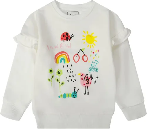 Vista 6 de Sudaderas para niñas pequeñas, cuello redondo, sin botones, de manga larga, para invierno, casual, ropa 2T-7T, Dinosaurio