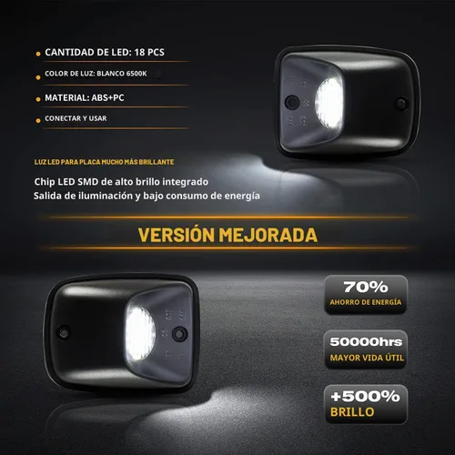 Vista 2 de Gempro Lámpara LED de repuesto para placa de matrícula compatible con Tocama Pickup Truck 1995-2004, luz trasera de 6500 K, color blanco