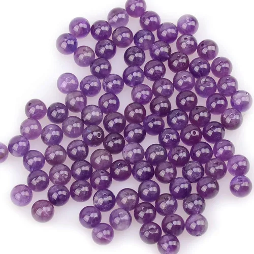 Vista 3 de Cuentas sueltas de 0.315 pulgadas/8mm de piedra natural redonda para hacer joyas con cordón elástico