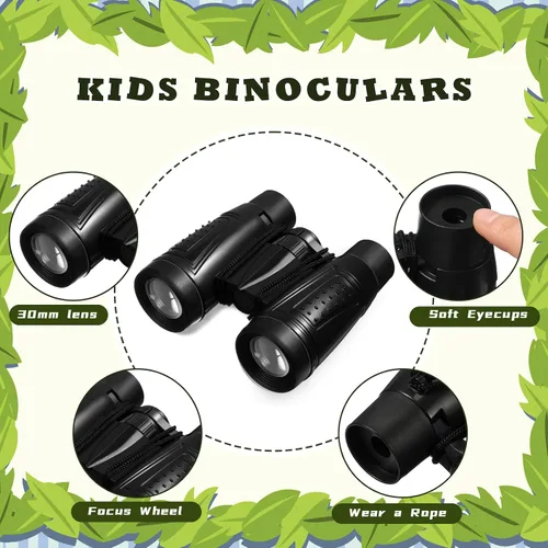 Vista 2 de Libima 24 prismáticos compactos educativos a granel con telescopio de cuerda para el cuello para aprender observación de aves, camping, senderismo