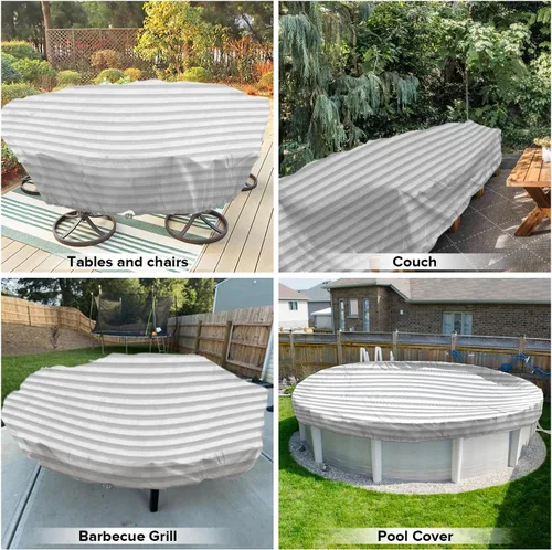 Vista 74 de Fundas para muebles de patio, impermeables, resistentes a los rayos UV, resistentes a los rayos UV, para exteriores, mesa redonda y rectangular