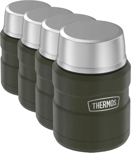 Vista 21 de THERMOS Stainless King Tarro de alimentos aislado al vacío con cuchara, 16 onzas, verde militar