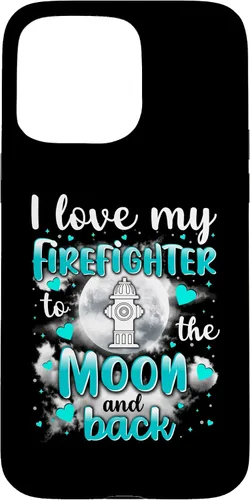 Vista 31 de Firefighter Wife I love my husband to the moon and back - Carcasa para iPhone 16