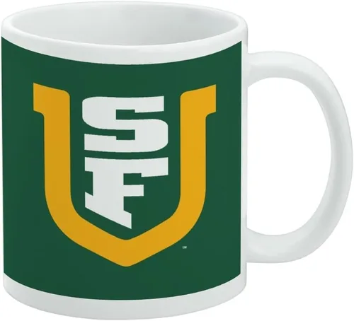 Vista 251 de Taza de cerámica con el logotipo principal de la Universidad Rider, taza de regalo novedosa para café, té y bebidas calientes, 11oz, blanca