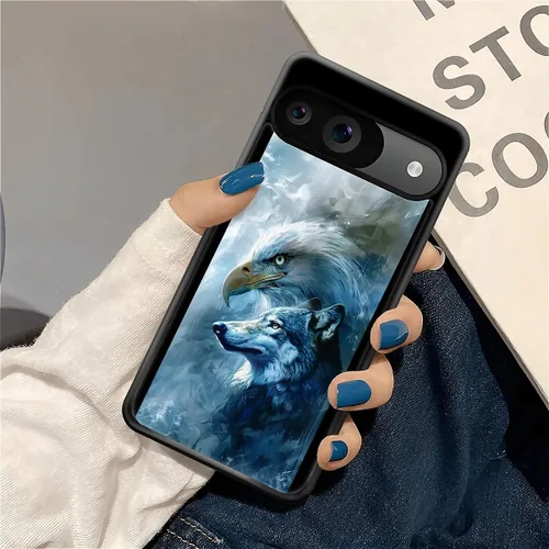 Vista 1909 de Compatible con Google Pixel 4A 5G Mobile Case Creative Acrylic Panel trasero Silicona Protección Grip especialmente diseñado para Google Pixel 4A 5G