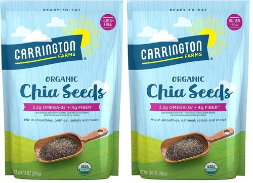Vista 9 de Carrington Farms Semillas de albahaca sagrada, sin gluten, paleo, ceto, semillas con alto contenido de fibra, a base de plantas, envasadas